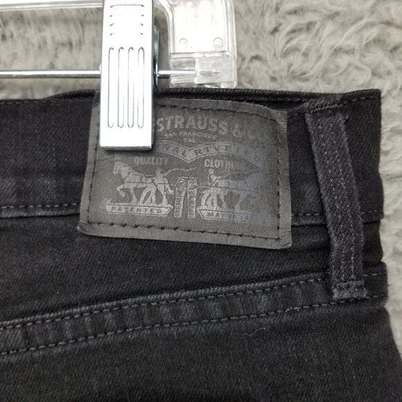 Levis Jeans Womens 32 Black 505 Straight Leg Stretch Denim - Picture 11 of 14
